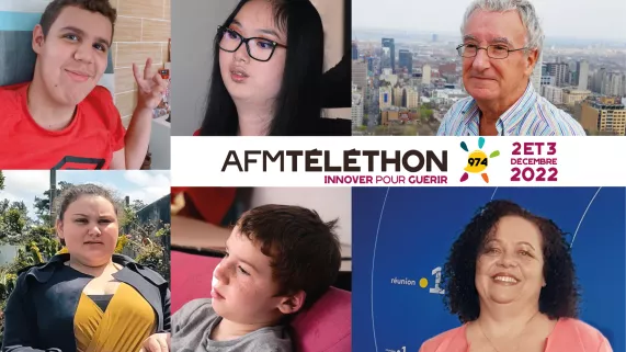 TELETHON REUNION 974 : APPELS DE DONS La 36ème édition du Téléthon qui aura lieu les 2 et 3 décembre, est placée sous le signe de la couleur autour du thème ENSEMBLE, ON NE LÂCHE RIEN !  NOU LARG PAS ! Le Téléthon peut tout changer. Partenaire historique, Réunion la 1ère mobilise ses médias, Radio, Télé et internet, pour donner au Téléthon le plus large écho possible tout en privilégiant les témoignages des chercheurs, malades, parents, accompagnants et des bénévoles.  Nous informerons aussi nos publics des avancées de la recherche, des récente