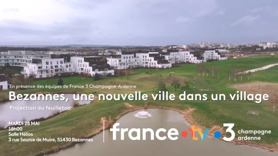 Projection d'un feuilleton à Bezannes © France Télévisions