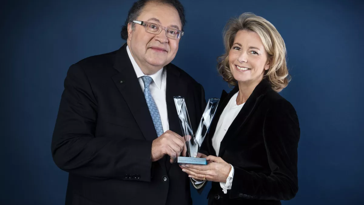 Photo François Roelants / FTV Frédéric Lodéon et Claire Chazal