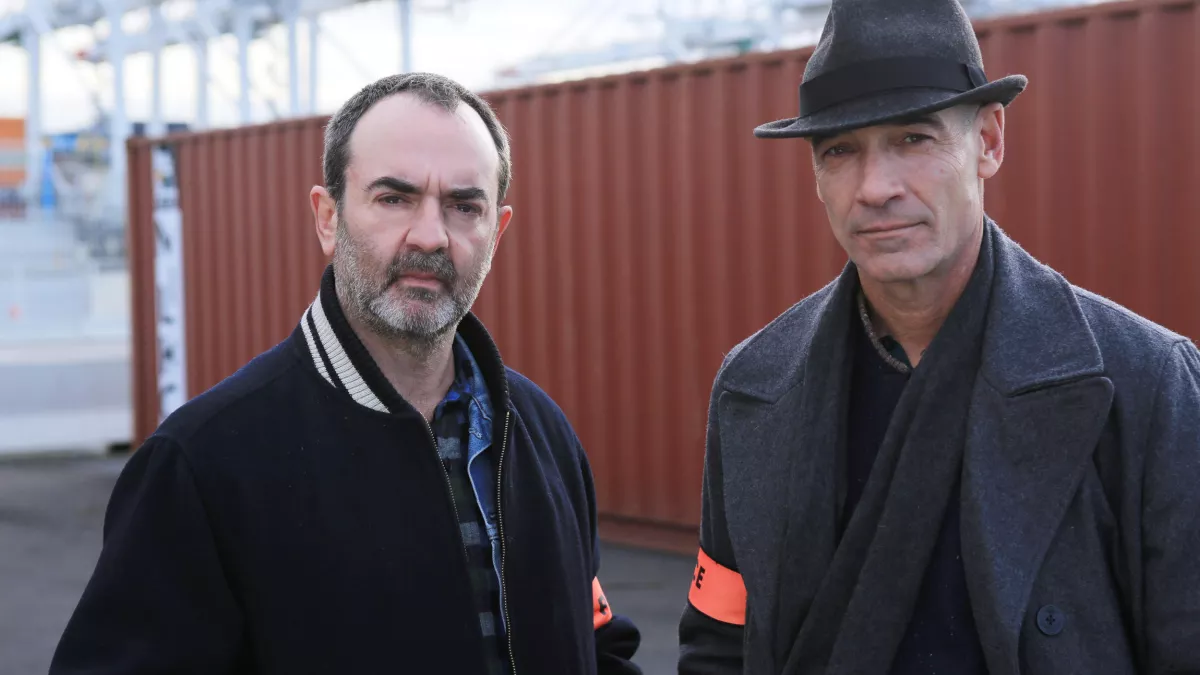 Bruno Solo et Jean-Marc Barr (c) SCARELLA Gilles/FTV Deux flics sur les docks / Bruno Solo et Jean-Marc Barr (c) SCARELLA Gilles/FTV