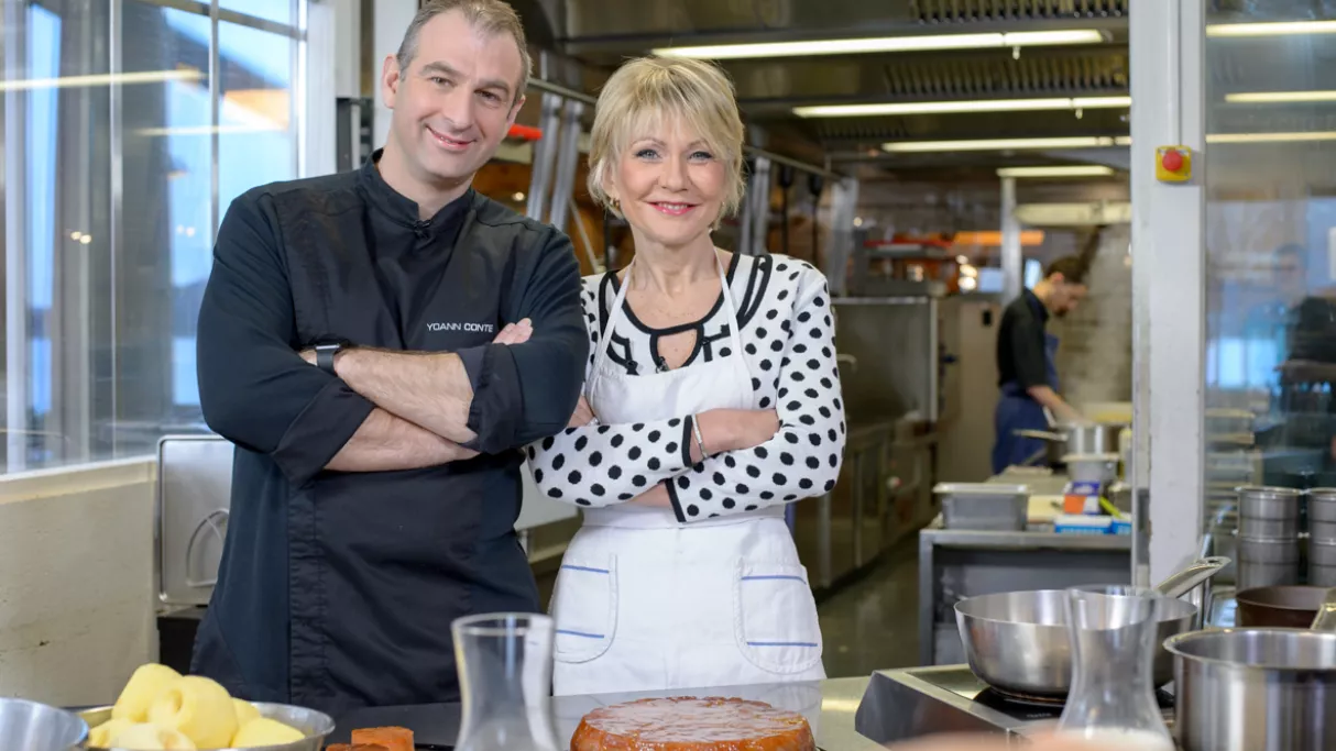 Odile Mattéi et le Chef Yoann Conte