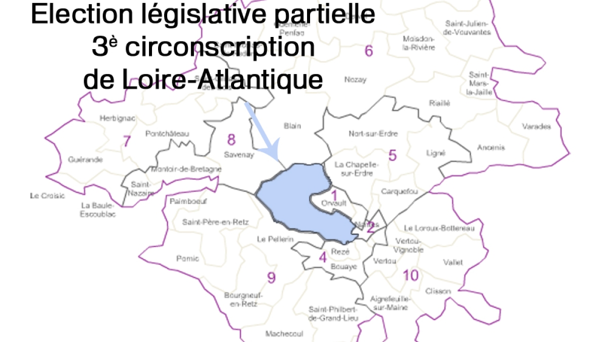 Carte Election législative partielle 44 Carte Election législative partielle 44