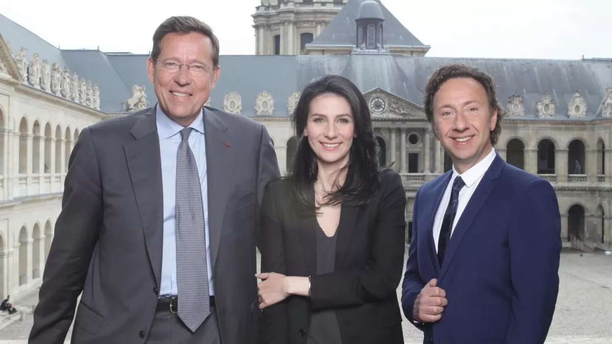 LE 14 JUILLET 2016 @France2/FTV Pierre Servent, Marie Drucker et Stéphane Bern (France 2)