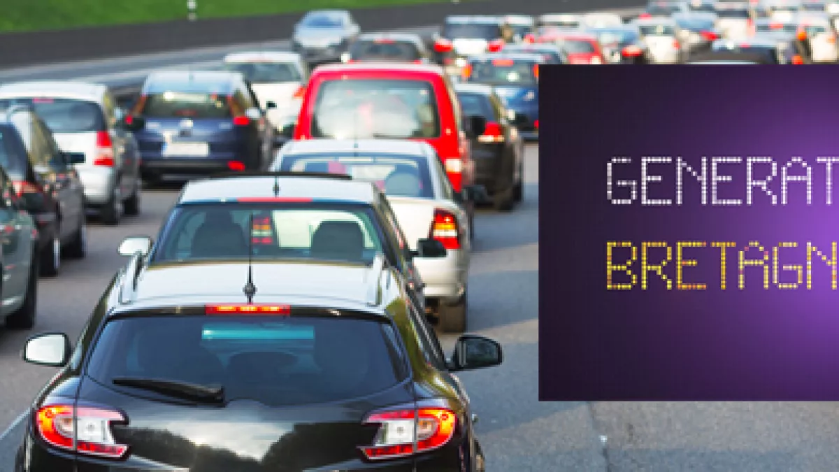 voitures sur autoroute Embouteillage voitures