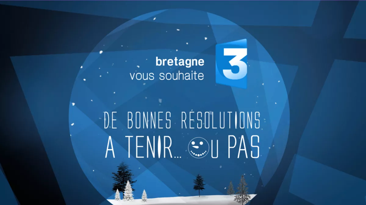 Visuel France 3 Bretagne sous souhaite de Joyeuses Fêtes !