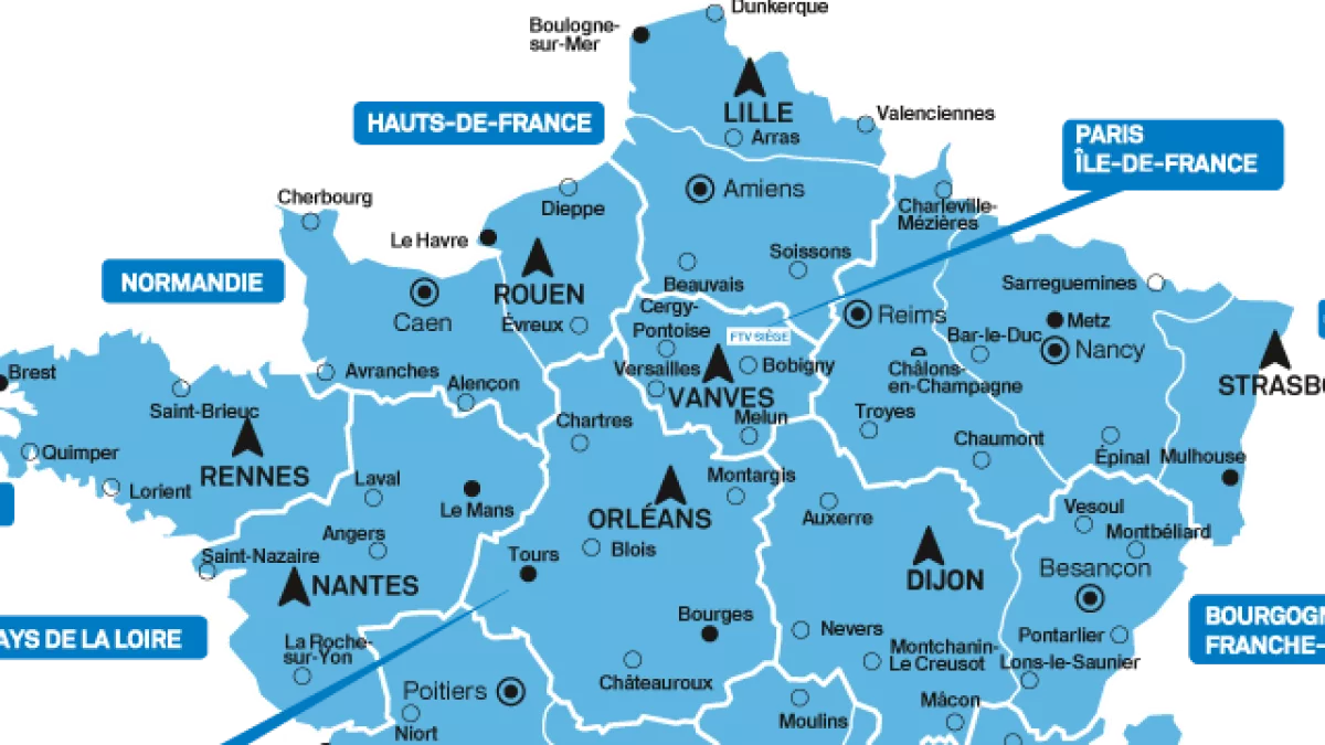 la carte des régions