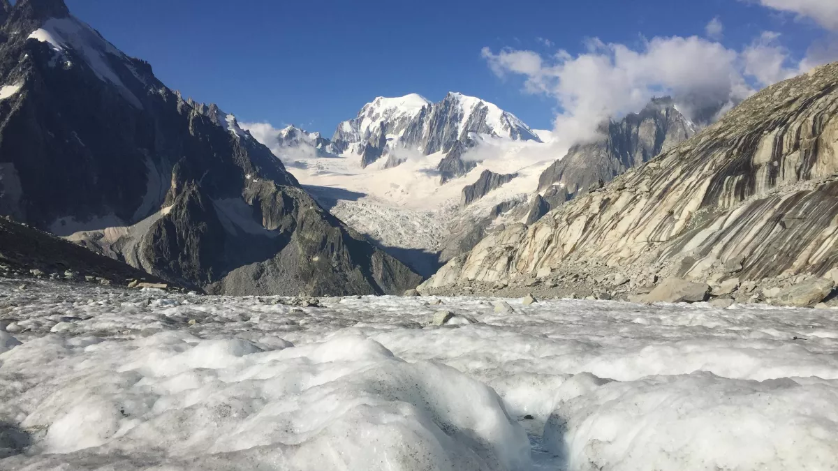 Glacier du Talèfre dans le massif du Mont - Blanc © Raynald MÉRIENNE DES RACINES & DES AILES : COLLECTION PASSION PATRIMOINE