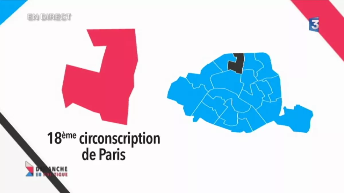 Carte de la 18ème circonscription de Paris