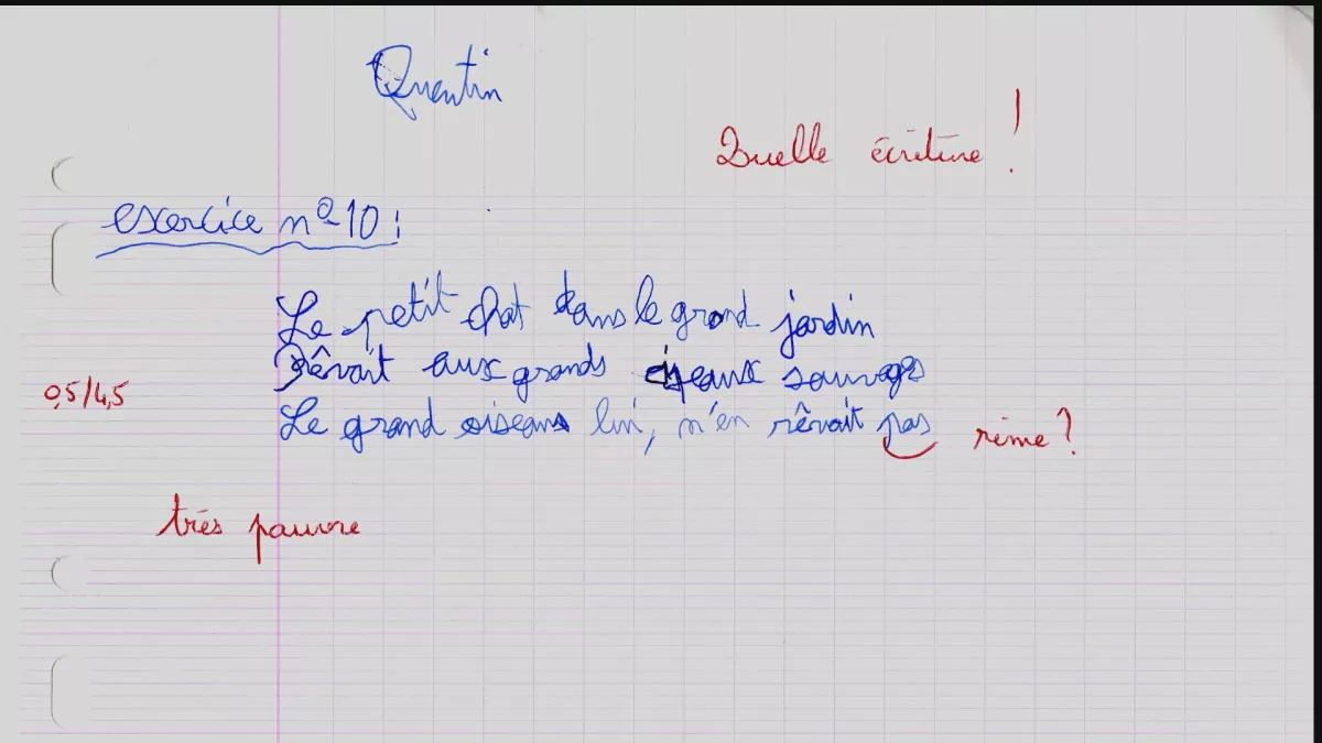 Cancre ? Copie de Quentin