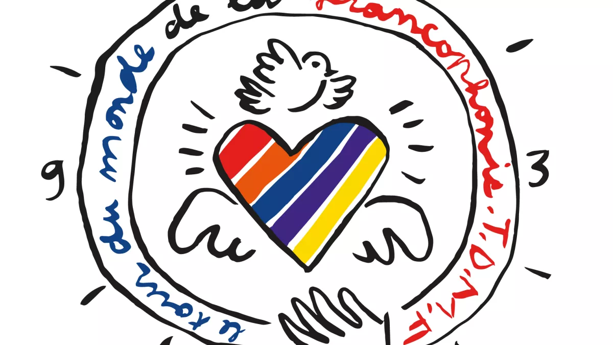 CP LE TOUR DU MONDE DE LA FRANCOPHONIE visuel de l'événement@JCdeCastelbajac