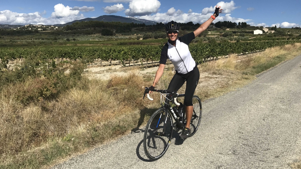 Nathalie Simon au Mont Ventoux