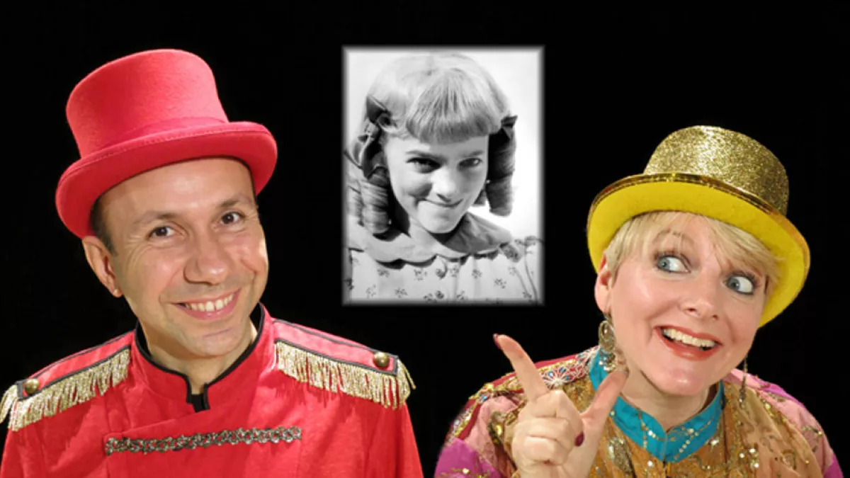 Alison Arngrim et Patrick Loubatière, sur l'affiche de leur spectacle Alison Arngrim et Patrick Loubatière