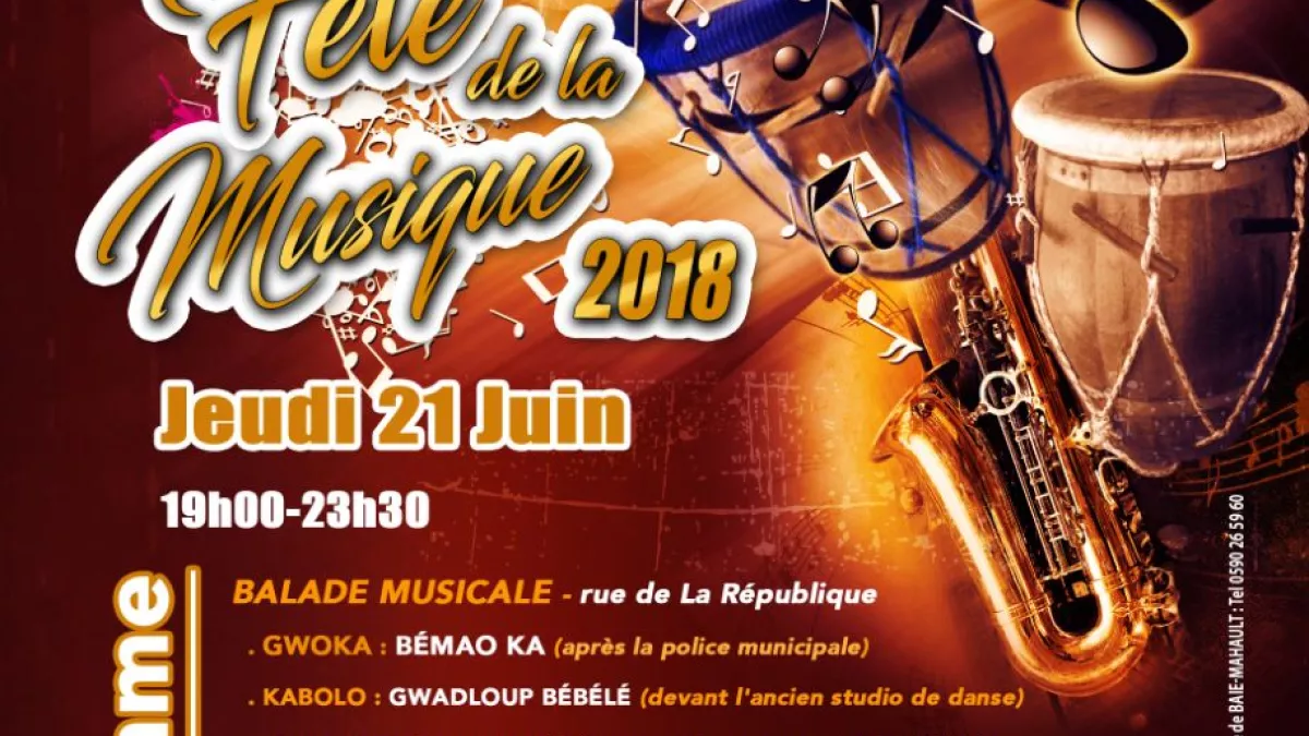 21 JUIN 2018 - FÊTE DE LA MUSIQUE visuel fête de la musique de Baie-Mahault