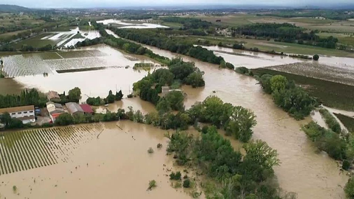 Trèbes sous l'eau