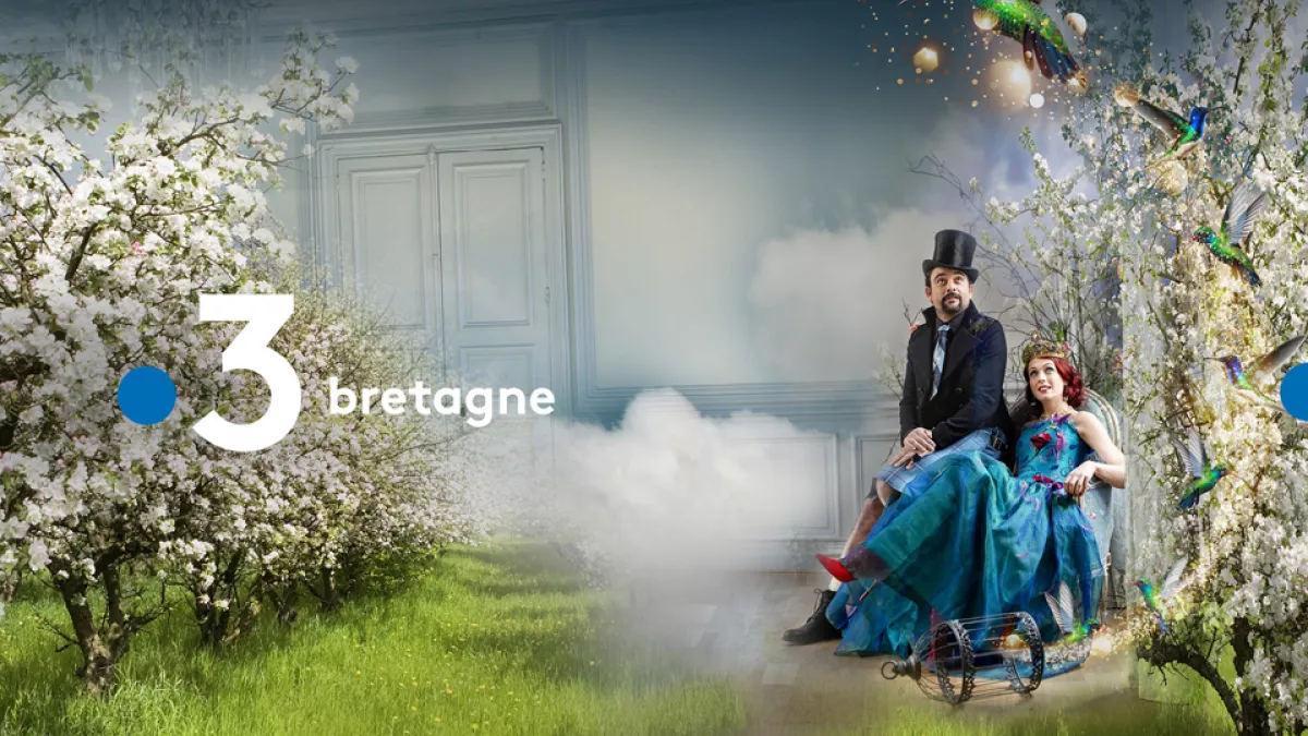 Yann-Herle Gourvès et Goulwena an Henaff dans jardin imaginaire Yann-Herle Gourvès et Goulwena an Henaff dans jardin imaginaire