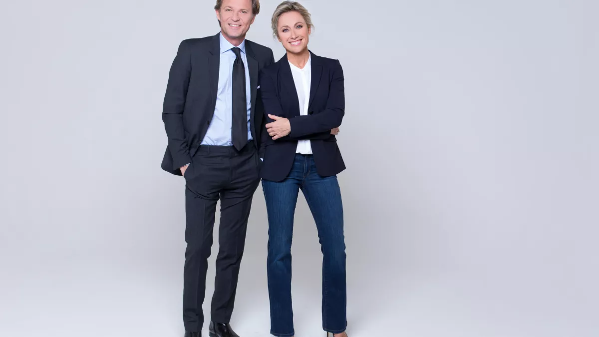 Anne-Sophie Lapix et Laurent Delahousse Anne-Sophie Lapix et Laurent Delahousse