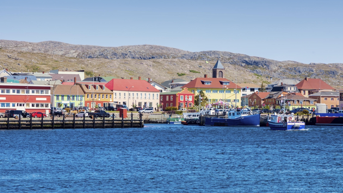 Saint Pierre panorama from the sea