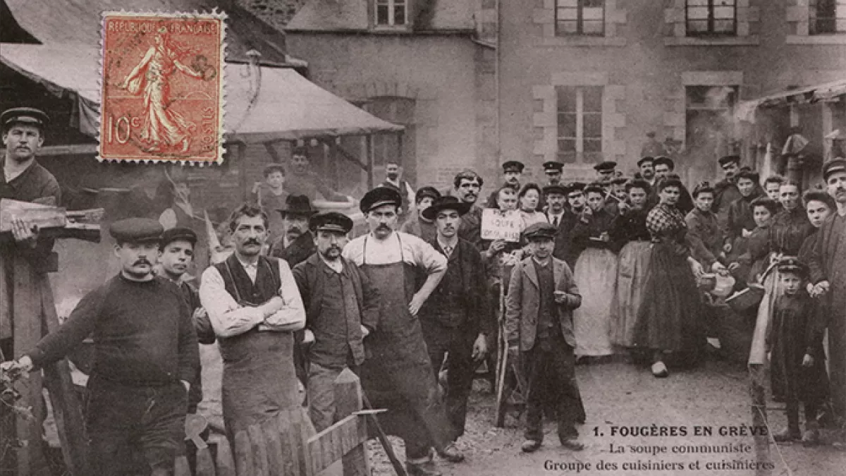 Carte postale : Fougères en grève