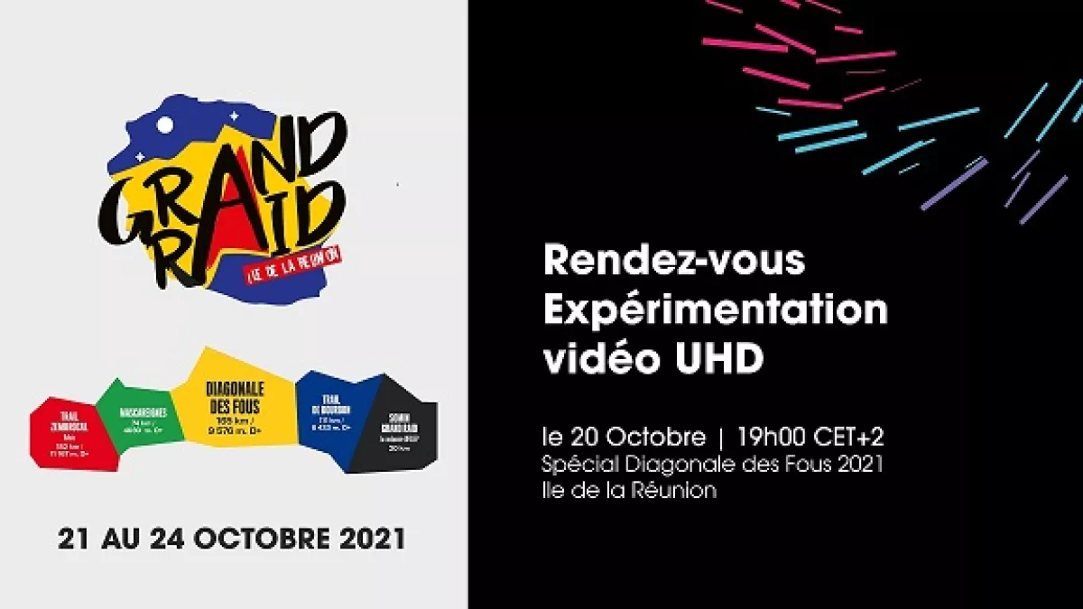 Du 20 au 23 octobre, à l’occasion de la mythique course de la Diagonale des Fous du Grand Raid 2021, Réunion la 1ère et France télévisions s’associent à l’entreprise internationale « Globecast » pour proposer aux publics  d’ici et d’ailleurs de vivre une nouvelle expérience en regardant le « Grand Raid » diffusé en 4K à titre expérimental avec une qualité d’image hors du commun :  c’est-à-dire avec quatre fois plus de définition que l’actuelle télévision haute définition, une fidélité des couleurs, de la lu