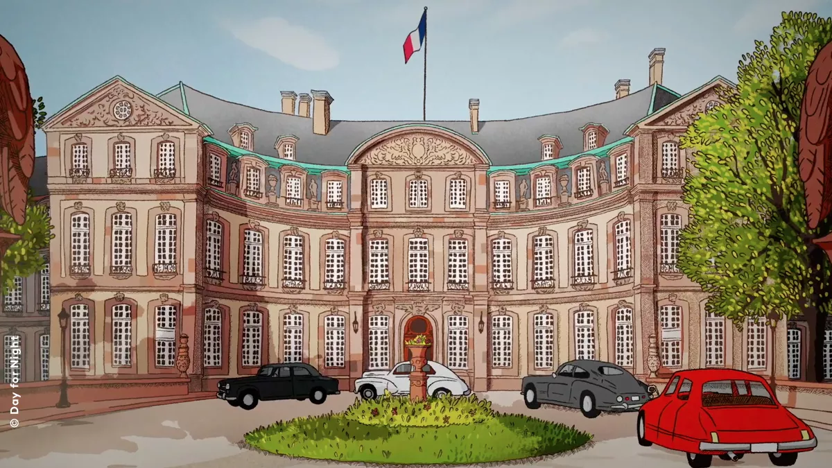 Les cigares de la Préfecture © Day for Night Dessin de la préfecture de Strasbourg © Day for Night