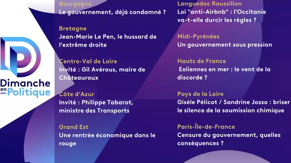 DEP régions 12 janvier 2025
