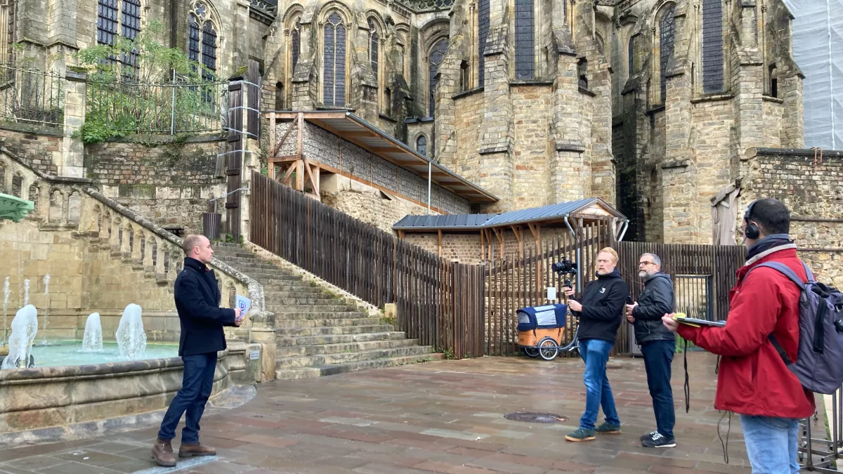 Tournage à la cathédrale Saint-Julien du Mans