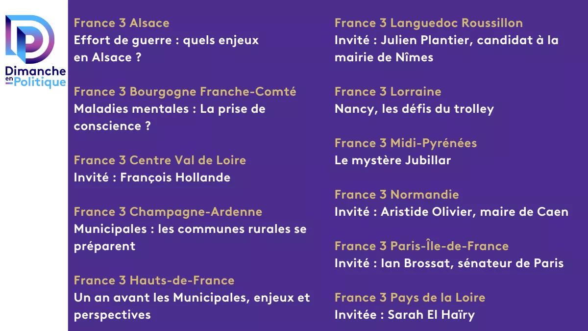 DEP régions 30 mars 2025