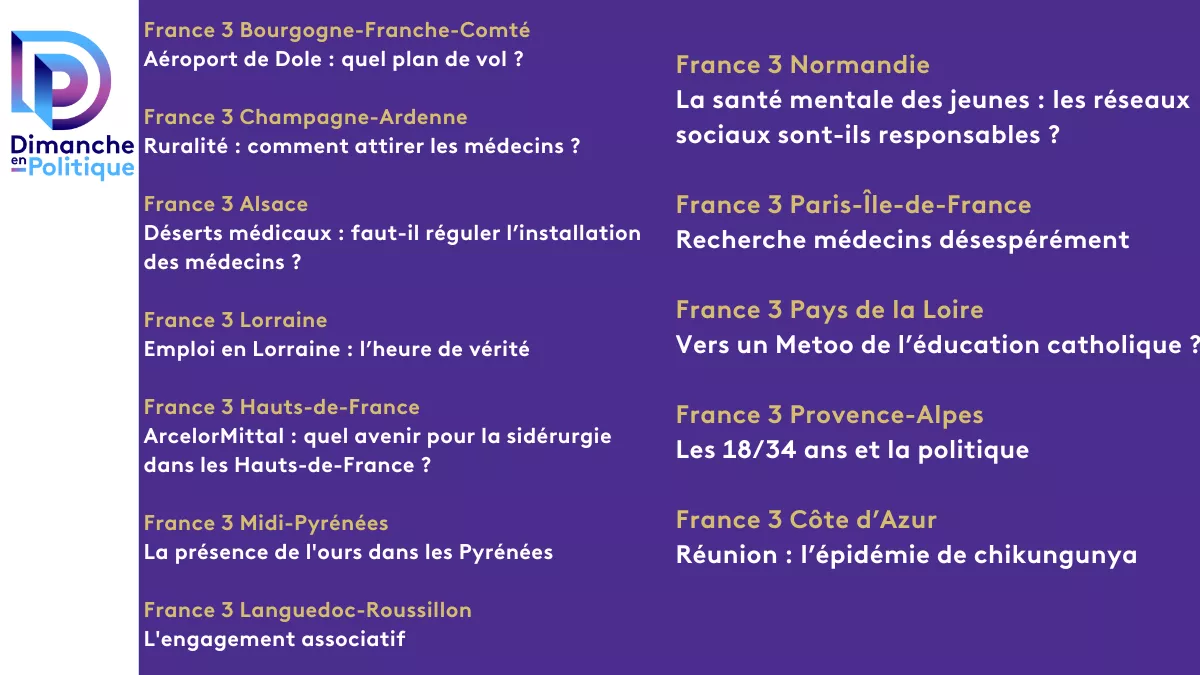 DEP régions 4 mai 2025