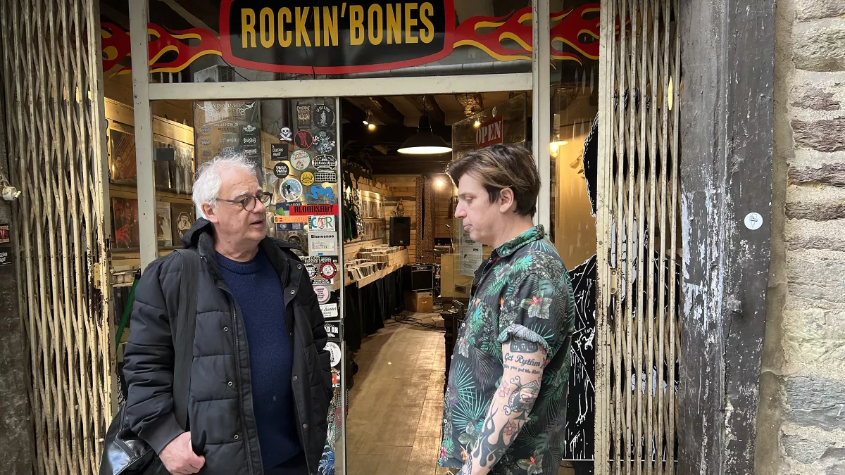 Jean-Louis Brossard et Seb Blanchais, disquaire et label de Rockin' Bones
