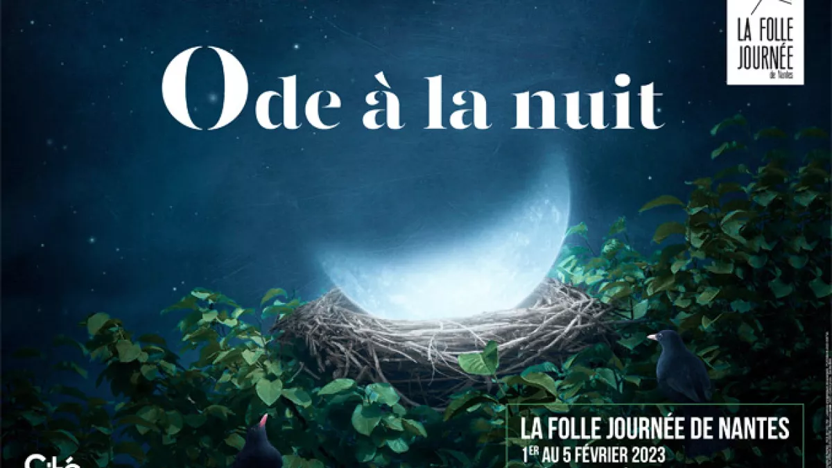 Affiche la folle journée 2023 avec le titre Ode à la nuit