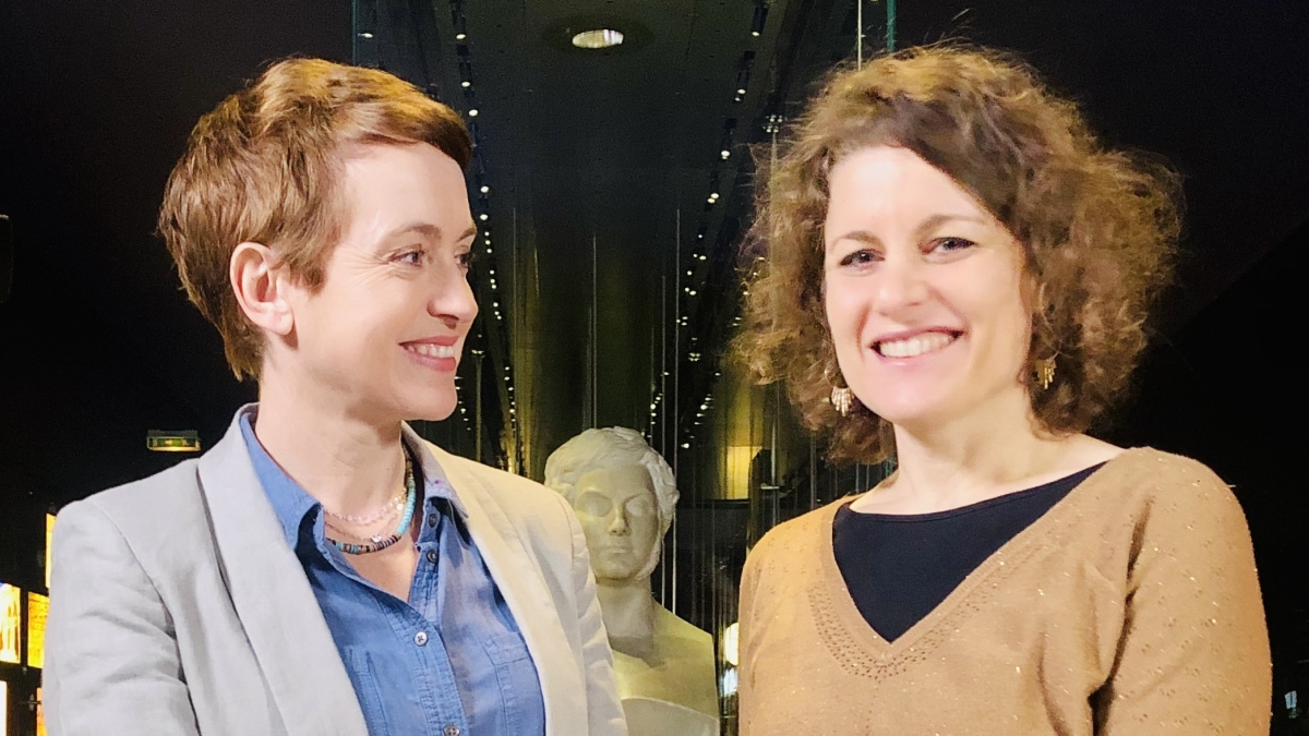 Sophie Jovillard et Stéphanie Lebreton au Musée Champollion à Figeac