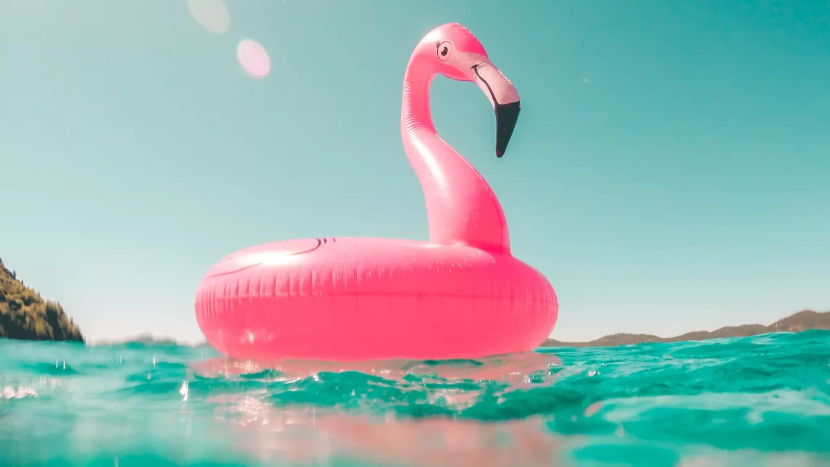 Bouée flamant rose
