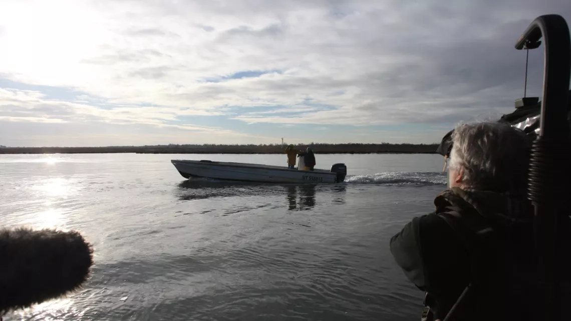 Tournage dans l'anse de Carteau