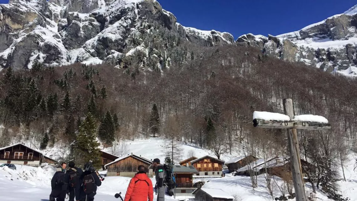 L'équipe de Chroniques pendant le tournage