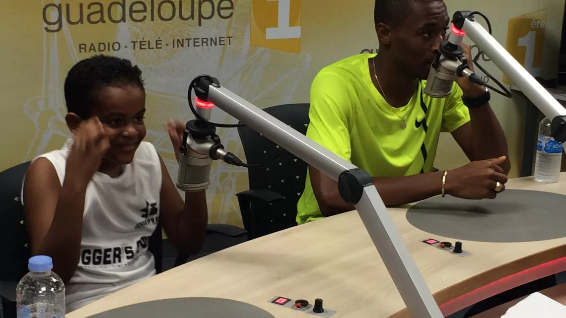 Meahson et Wilhem Belocian en studio