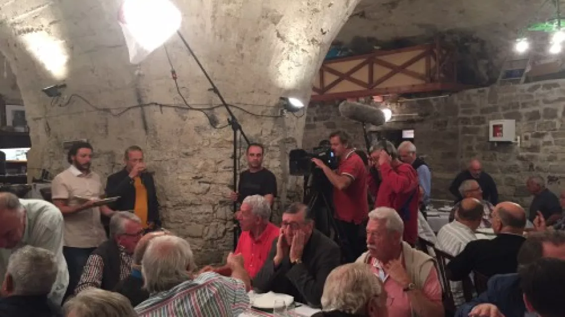 Tournage dans la casemate