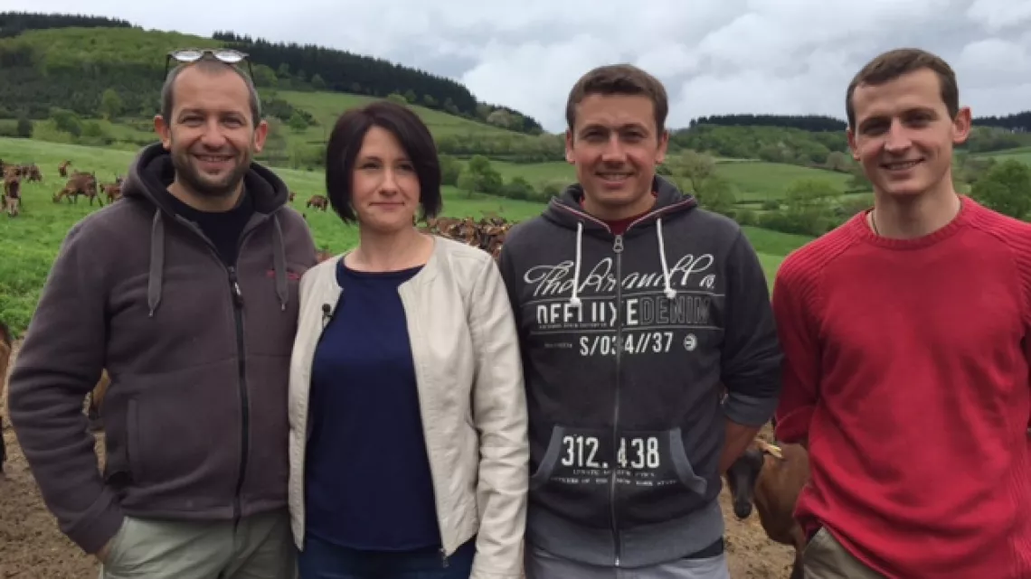Le Chef et Roseline, Pierre et Sébastien du GaEC Pardon