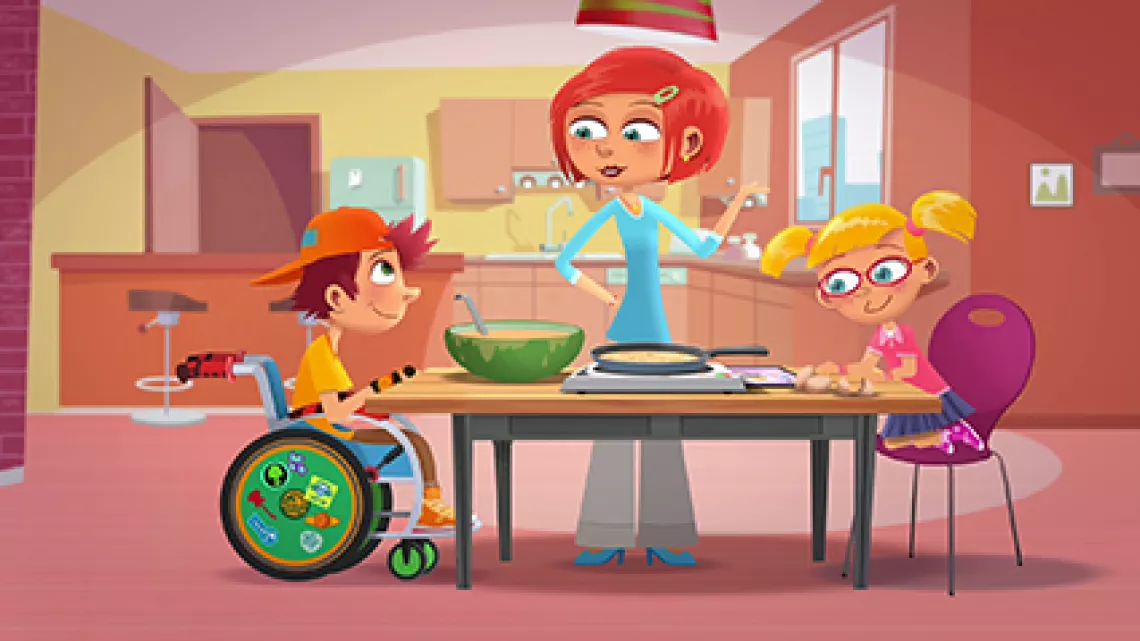 Will fait des crèpes en famille