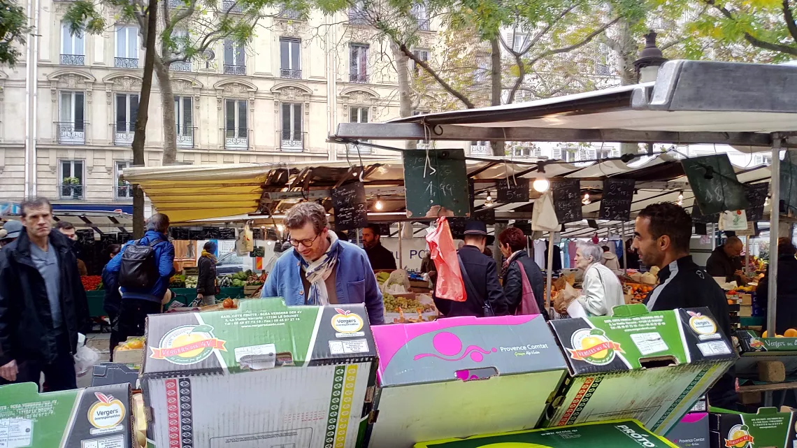 Yvan au marché  Popincourt 