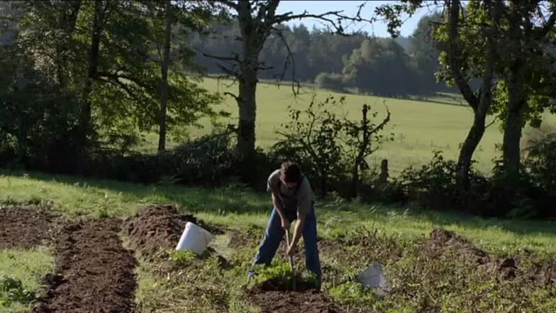 Gaël Delacour dans son champs