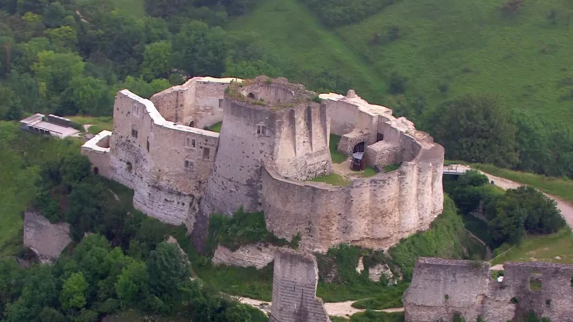 Château Gaillard vu du ciel