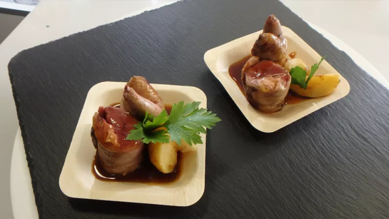 Pigeonneau farci au foie gras