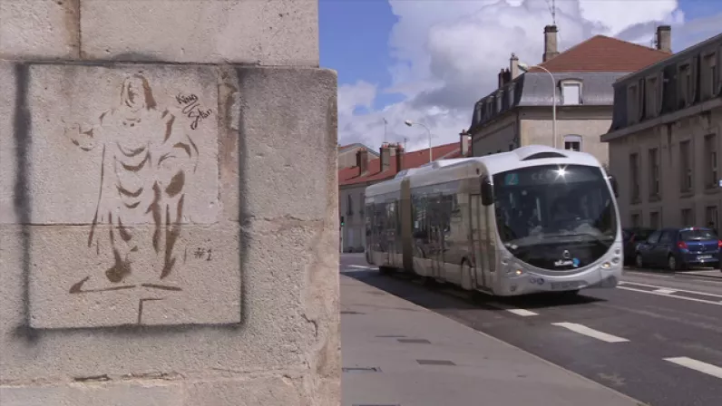 Stanislas dessiné sur un mur