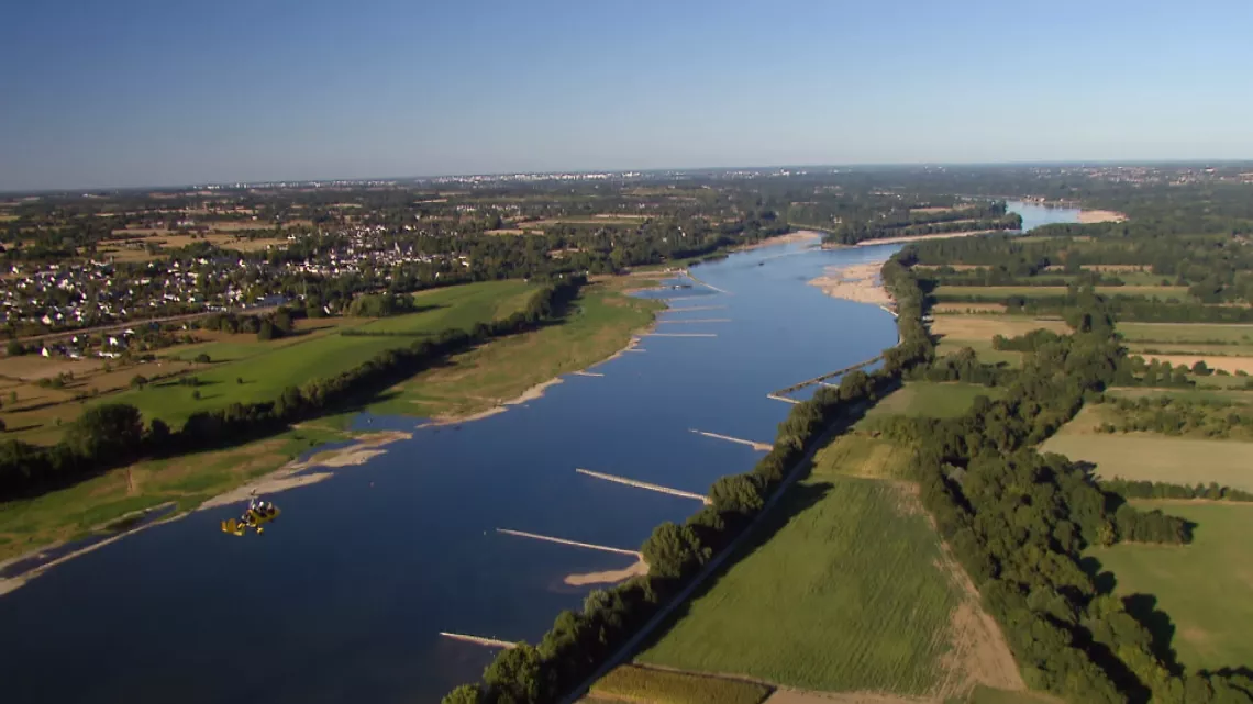 Vue aérienne de la Loire