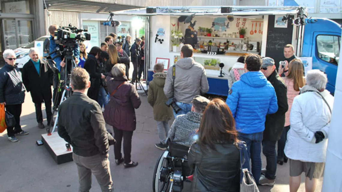 Tournage de l'émission Ça roule en cuisine