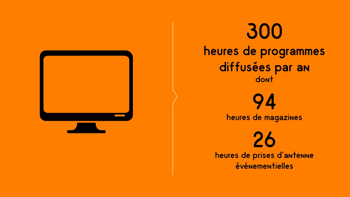 300 heures de programmes / an