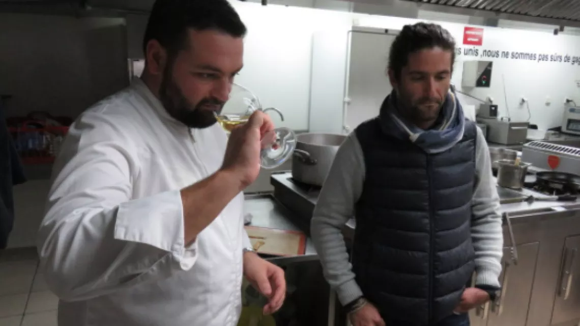 chef étoilé Damien Fragette et Romain Claveille, château Haut-Bernasse