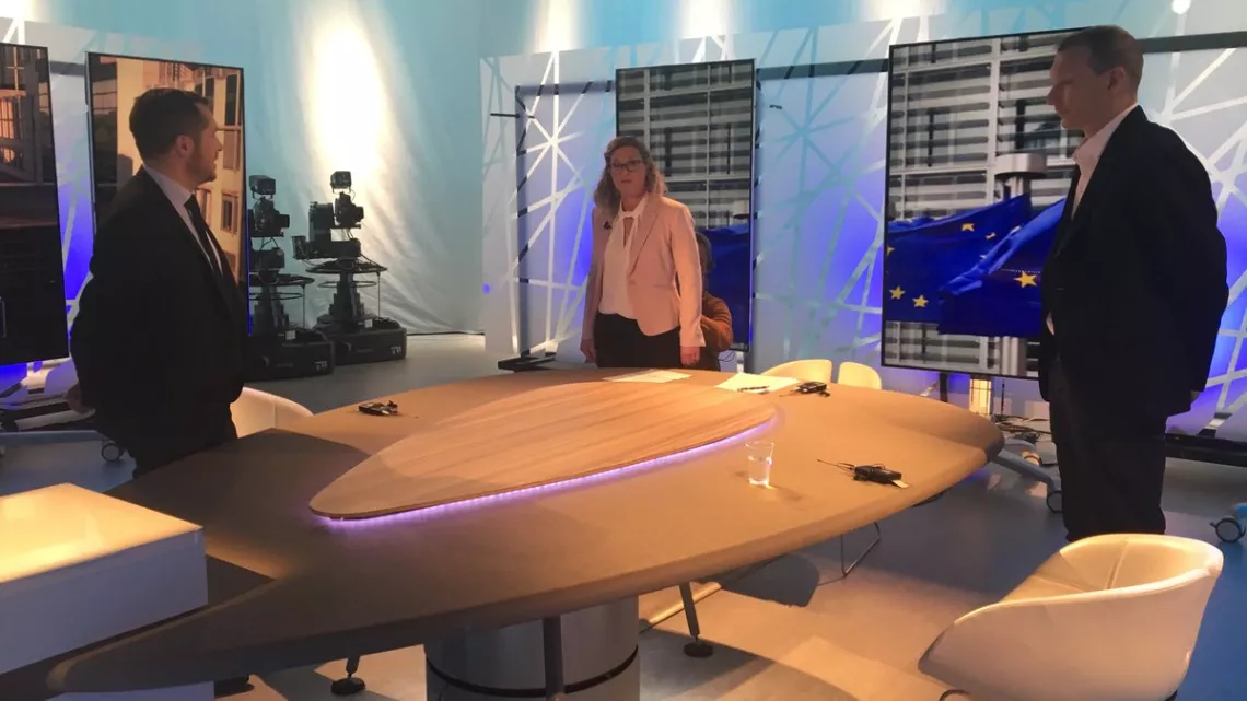 Emilie Leconte depuis le parlement européen de Bruxelles