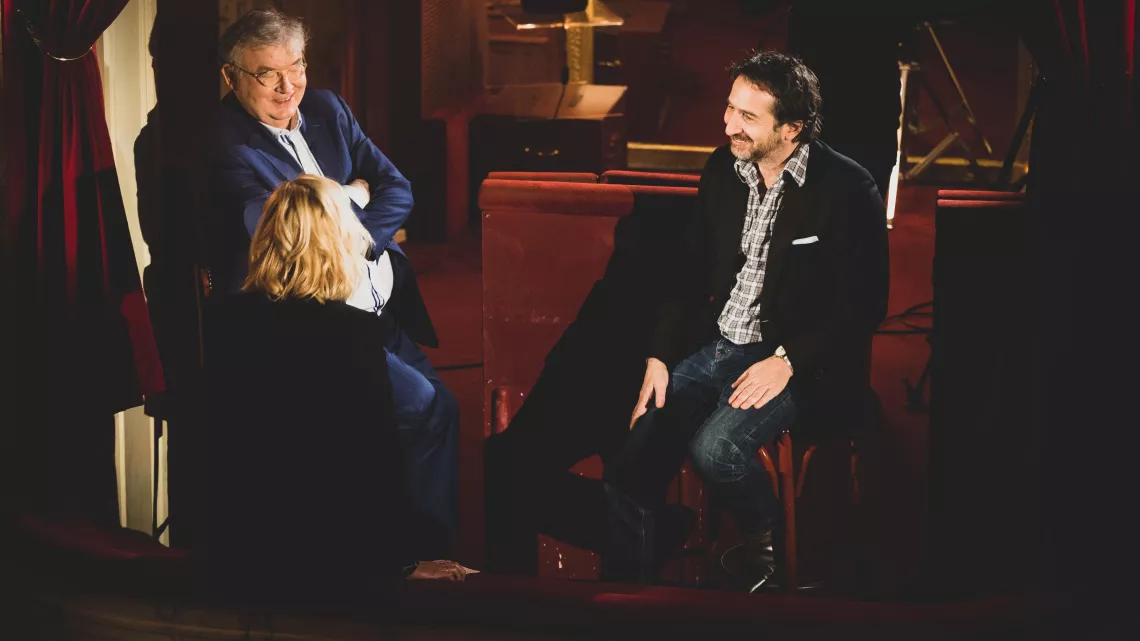Besnehard, Edouard Baer et Charlotte Lipinska