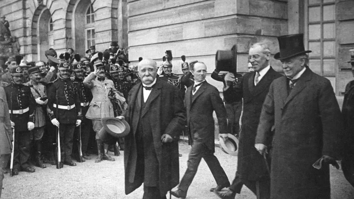 Clémenceau et Wilson à Versailles